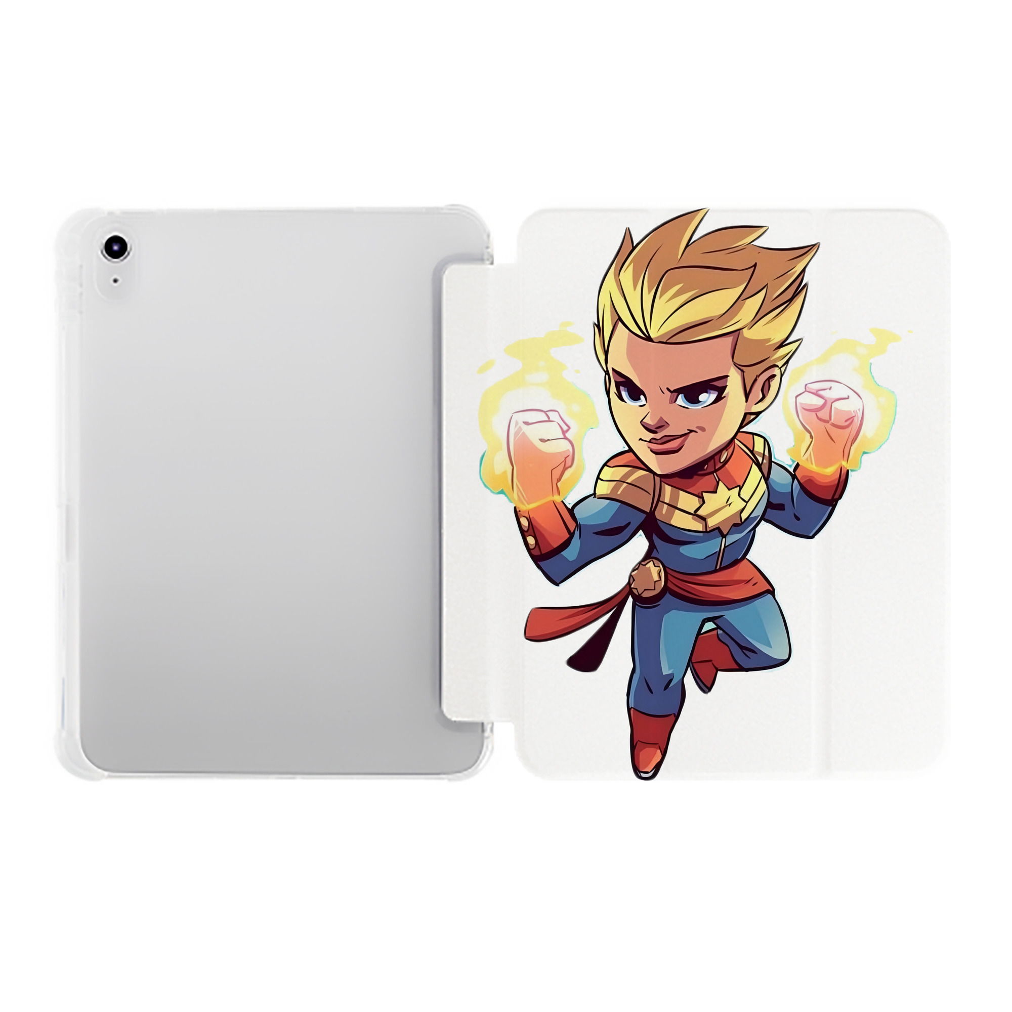 （画像用） アベンジャーズ The Avengers IPad ケース ペン収納付き 三つ折りスタンド PUレザー×シリコン 対応機種9.5/10.5/10.9インチ